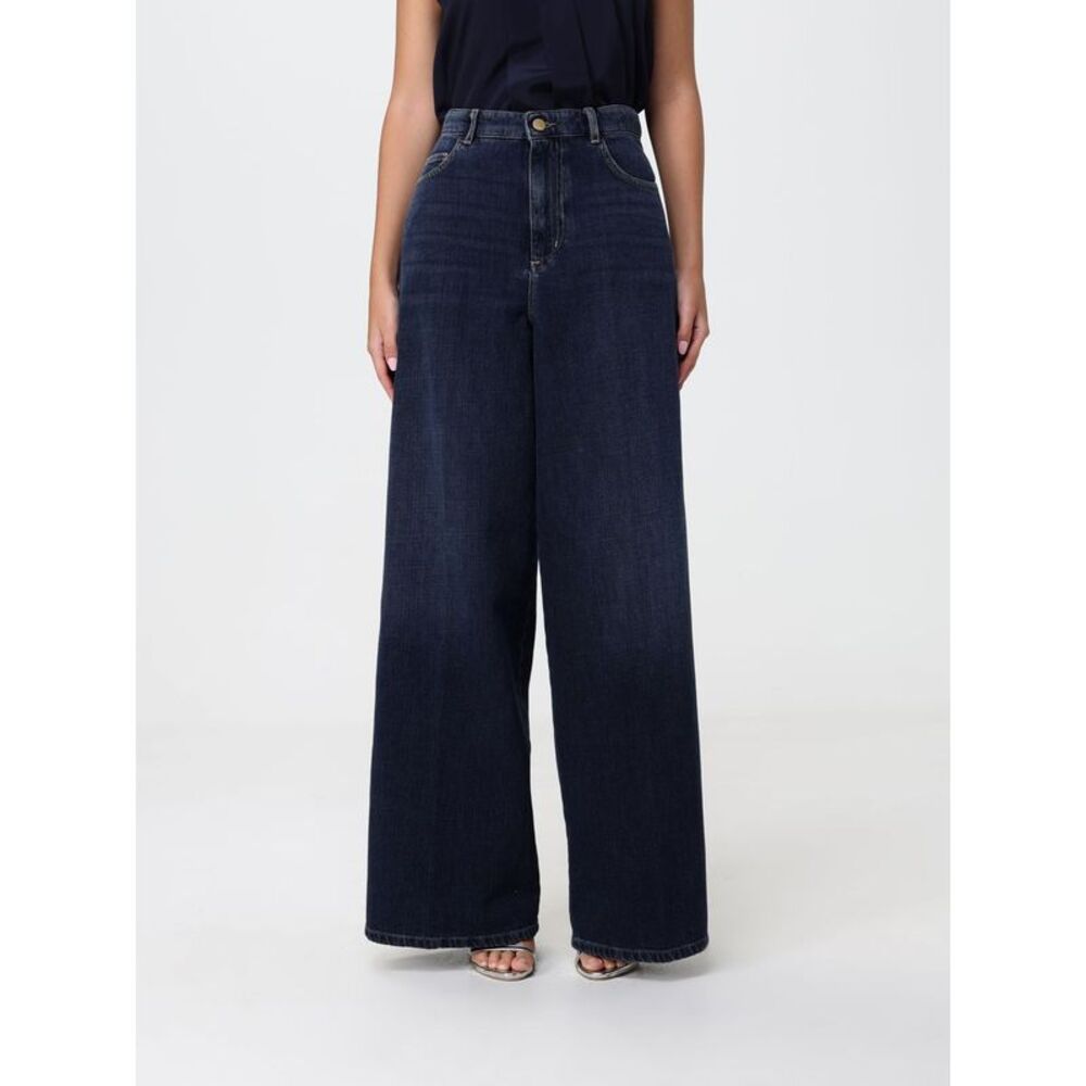 'S Max Mara Women High-Waisted Wide-Leg Cotton Denim Jeans 'S Max Mara